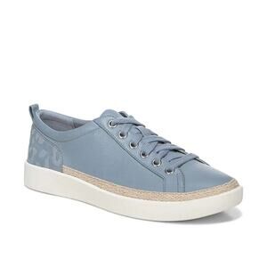 Vionic Winny Low Top Casual Leather Sneaker Orthotic Shoes Flats  Blue Size 7.5